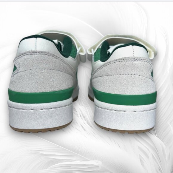 Adidas Forum Low Green White Sneakers Retro Classic 80s Style Shoes - Picture 2 of 8